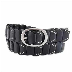 Genuine leather studded black belt size small/medium